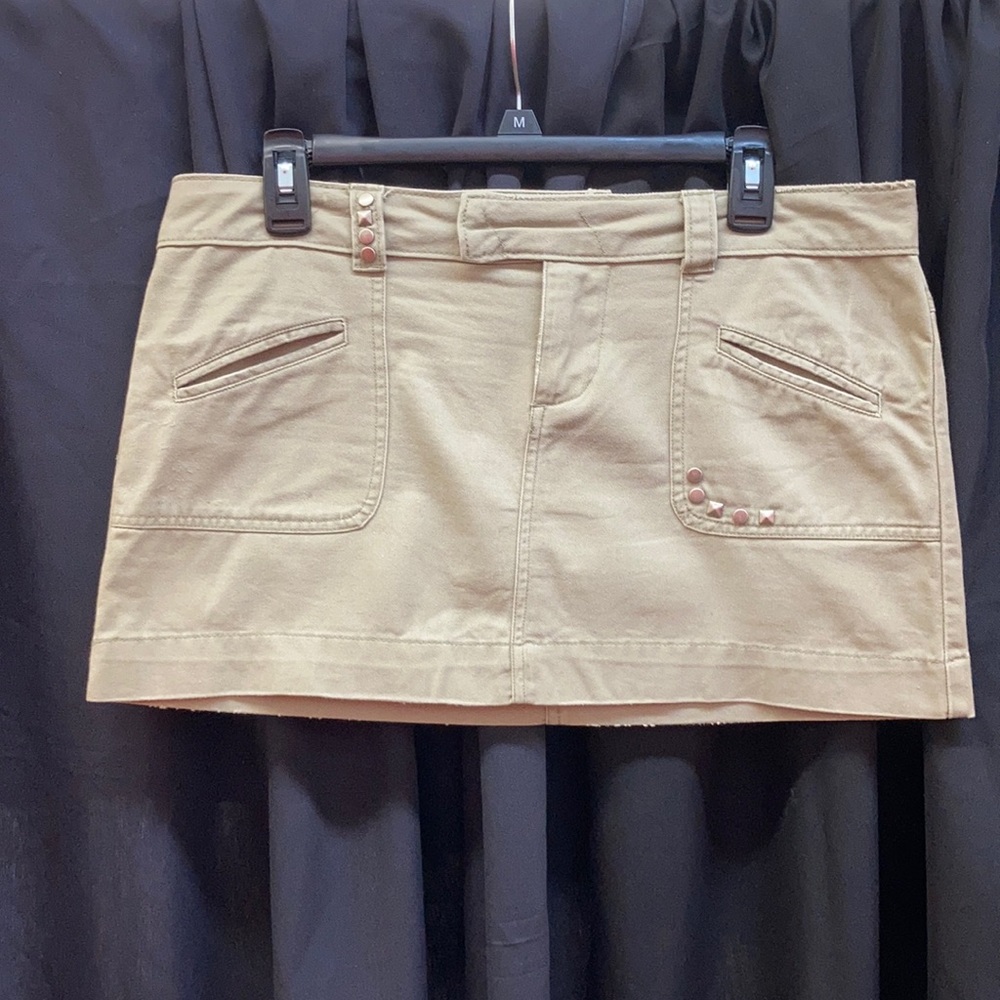 Tan mini skirt